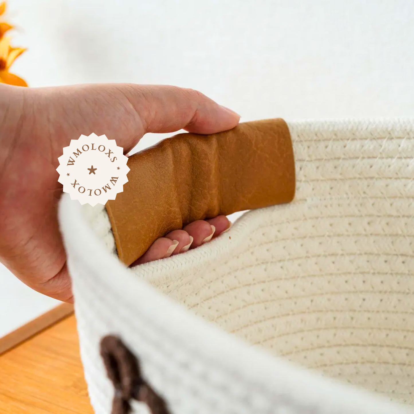 İsme Özel Oyuncak Sepeti (%100 Pamuk) | Deri Kulp Seçeneği (Hakiki Deri)